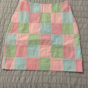 Talbots seersucker patchwork skirt NWT size 2